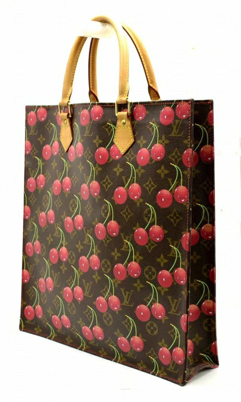 Louis Vuitton Bag Cherry Shopping Sac Business Monogram Tote Plat Brown